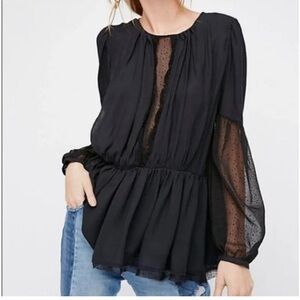 Free People New Small Soul Serene Top in Black